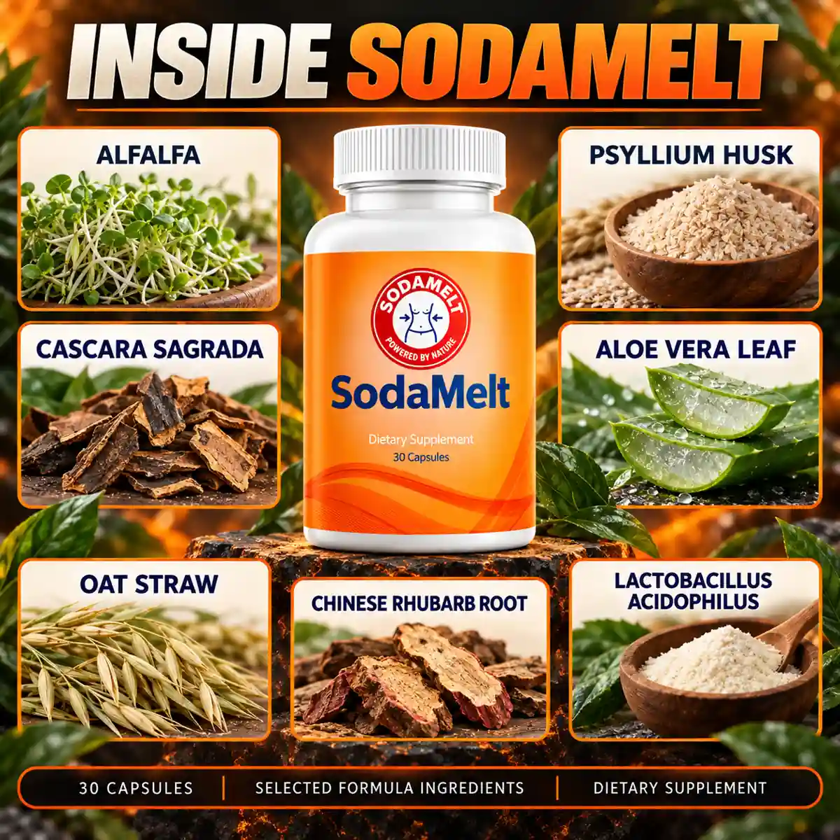 The seller's ingredients-inside graphic for SodaMelt
