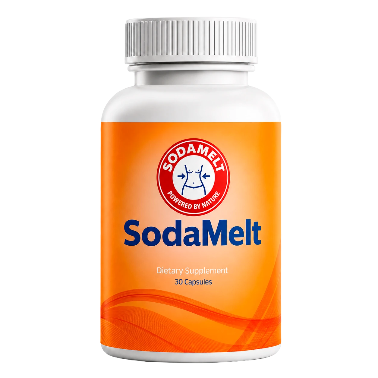 A SodaMelt bottle, 30 capsules, front label